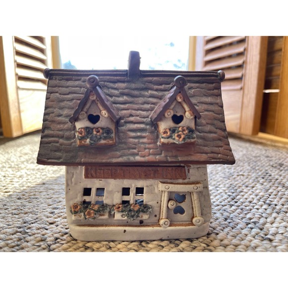 Windy Meadows Pottery KEEPTRYST INN Candle House Unsigned Jan Richardson - Picture 6 of 7
